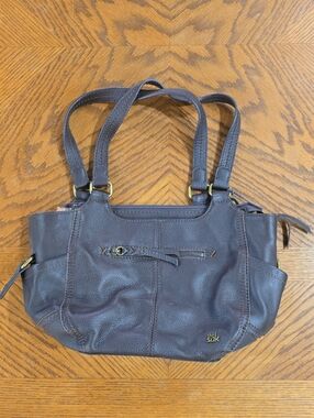 The Sak Chocolate Brown Pebble Leather Shoulder Tote